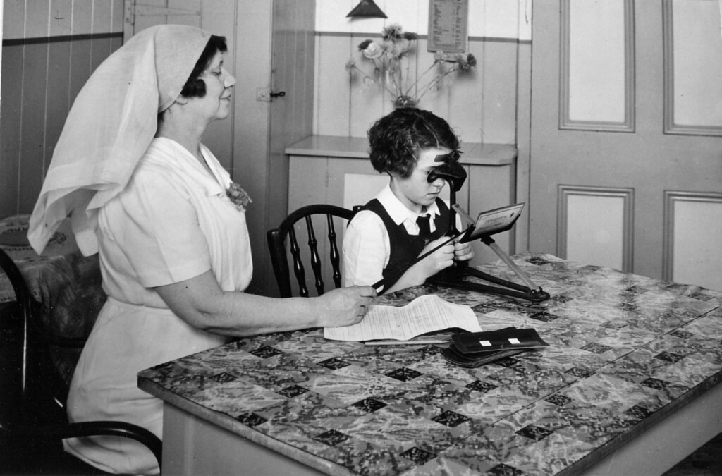 Eye testing with the School Health Services, October 1946 — related to alternative heart therapies